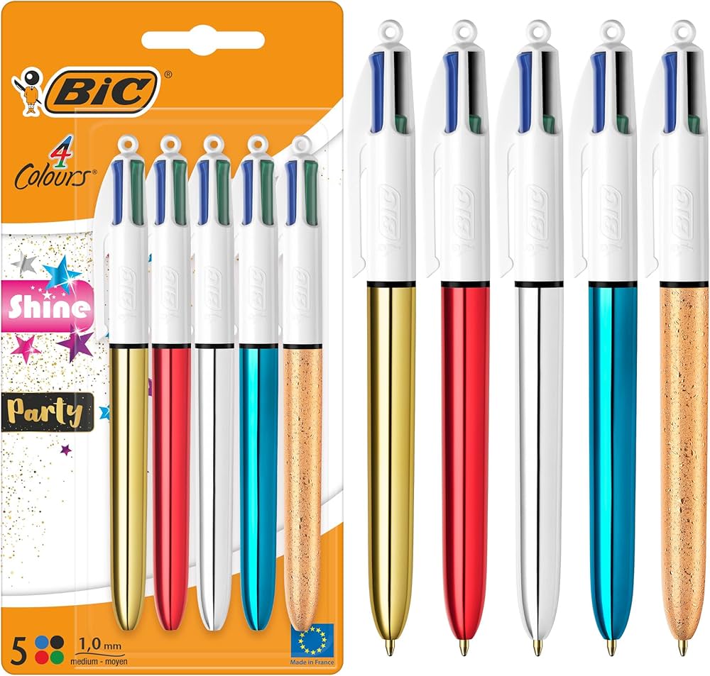 Stylo Bic 4 coleurs lot de 10