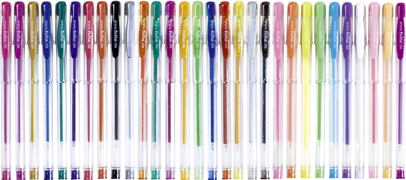 Stylos-gel-paillete-metallise-fluo