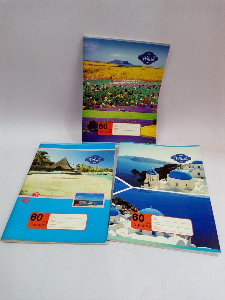 80 Leaves A5 WHITE - Square grid / Grille carrée