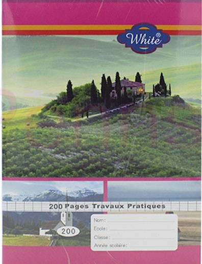 200 pages white TP - Cahier ordinaire