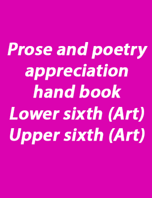 Prose and poetry appreciation hand book