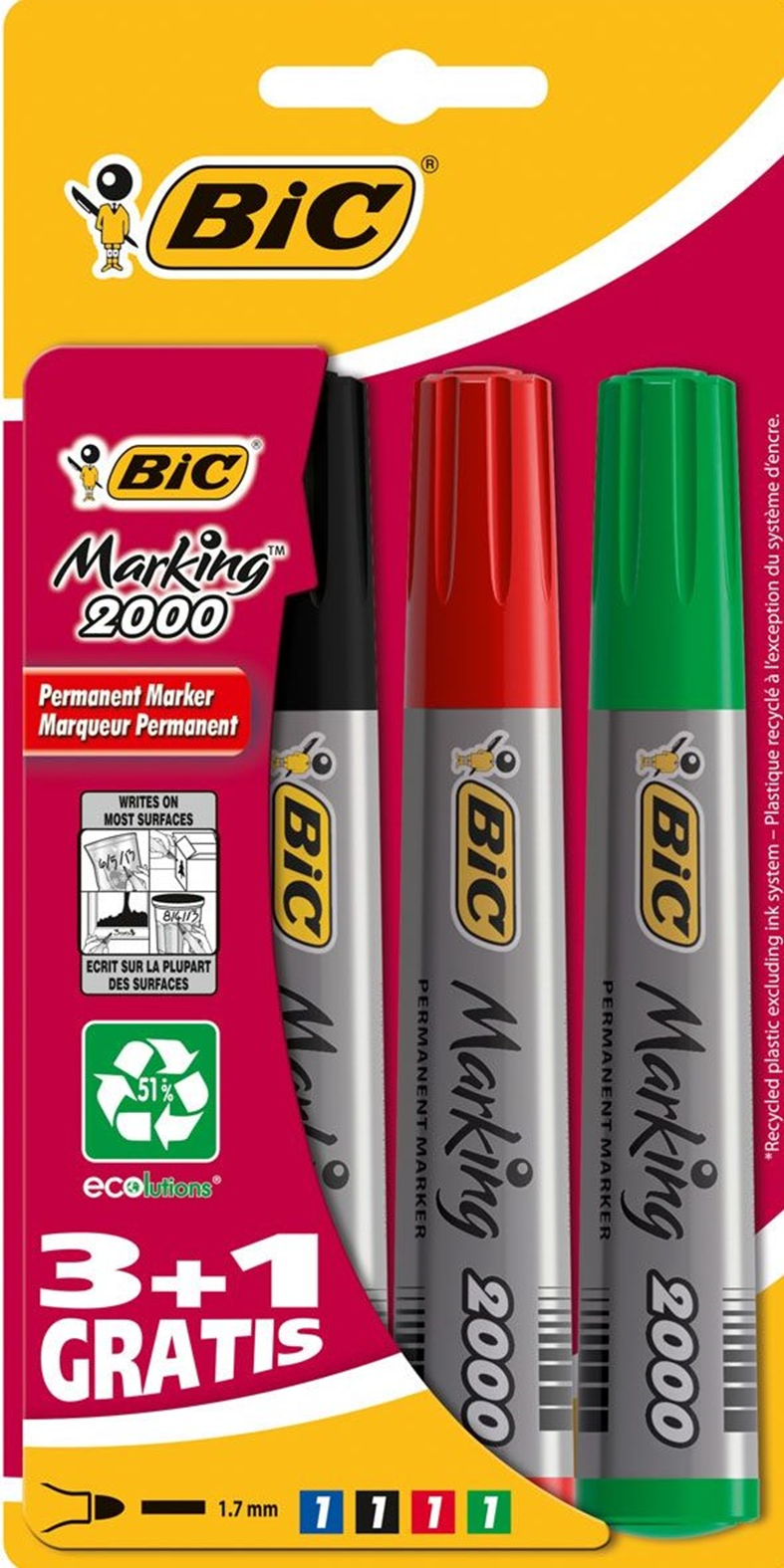 1 Lot de 4 Markers Permanent