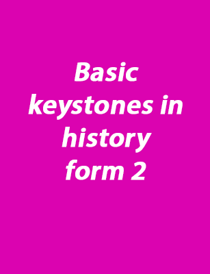 Basic keystones in history form 2