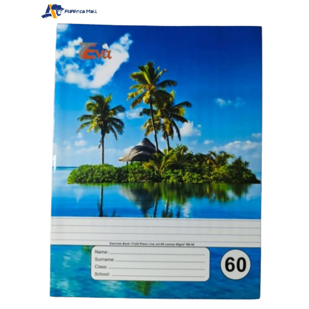 CAHIER EVA 60 LEAVES PLANE LINE - Single line / Ligne unique